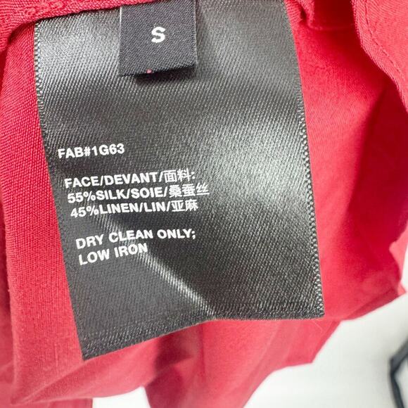 Lafayette 148 New York Raleigh Belted Silk Midi Dress in Flame Size S NWT - Picture 9 of 13